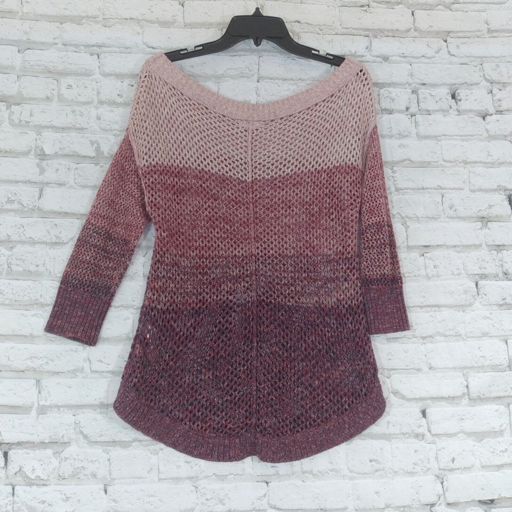 Maurices Womens Sweater Small Purple Open Knit Ombre Pullover - Picture 6 of 8